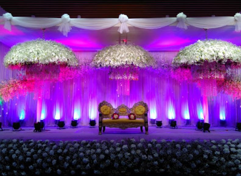 Raja Muthiah Hall South Indian mandapam interior and stage view 3